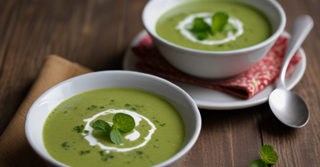 Cold Pea and Mint Soup