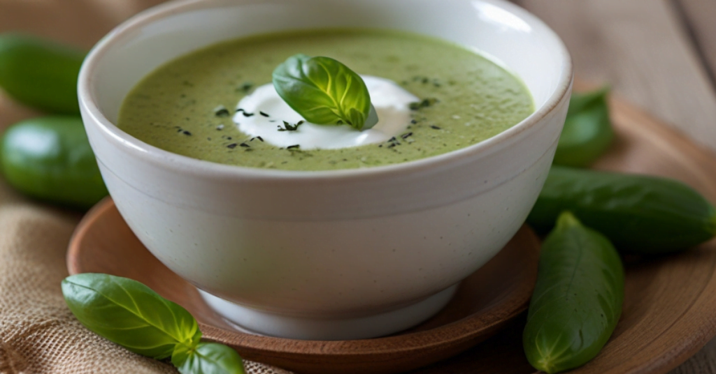 Cold Zucchini Basil Soup