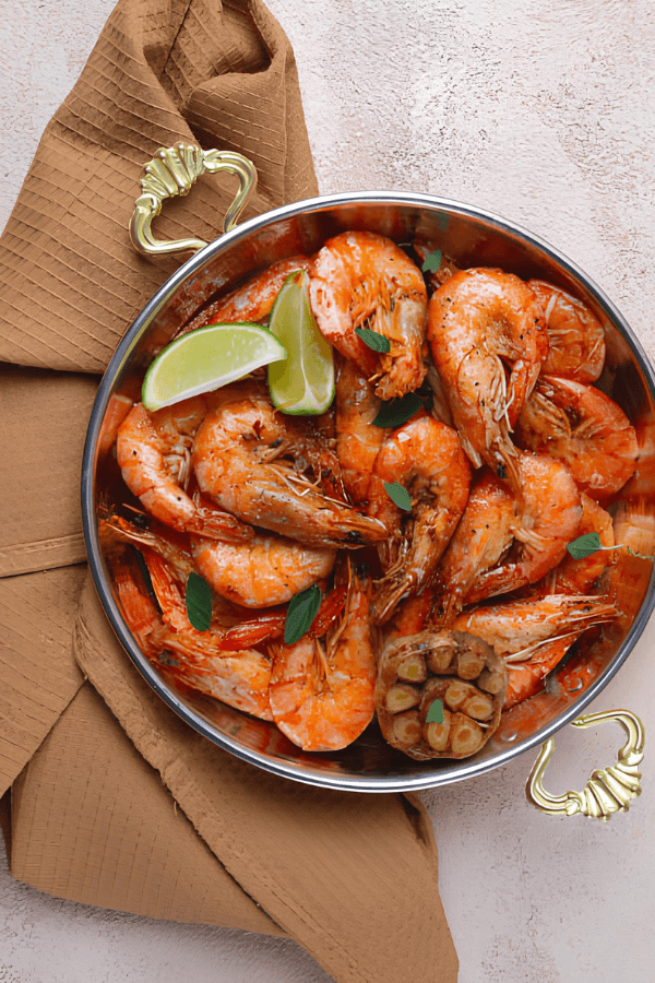 Skillet Salsa Shrimp With Spinach and Feta