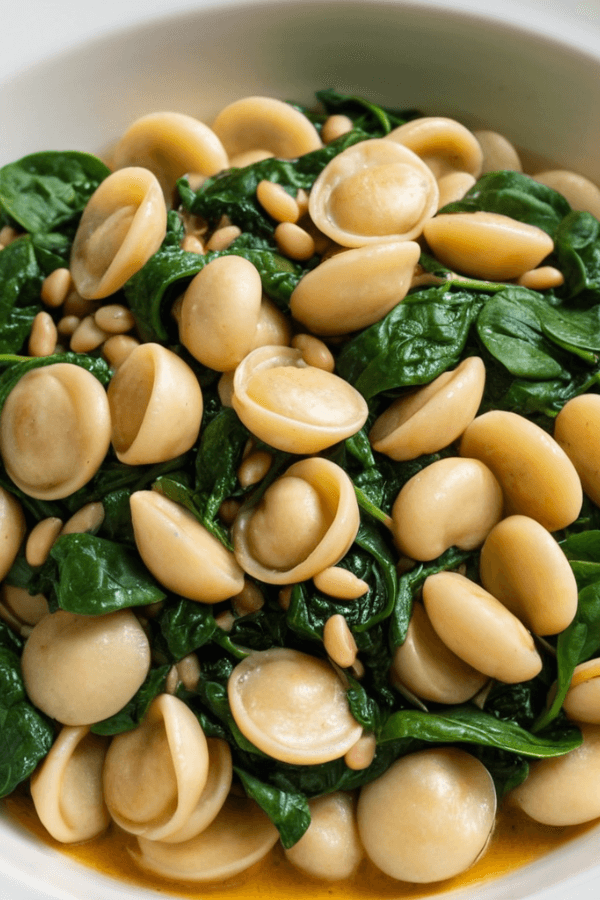 Orecchiette With White Beans and Spinach