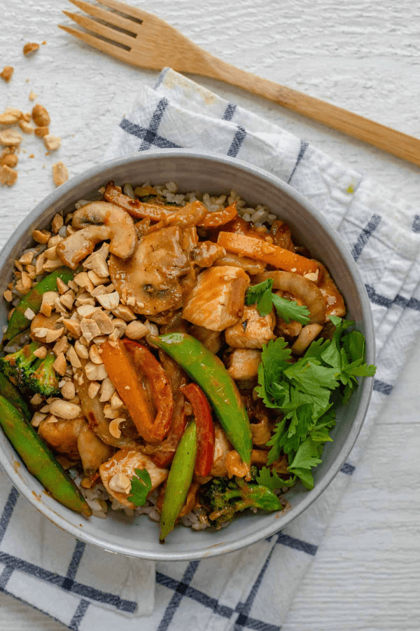 Spicy Peanut Butter Chicken Stir-fry