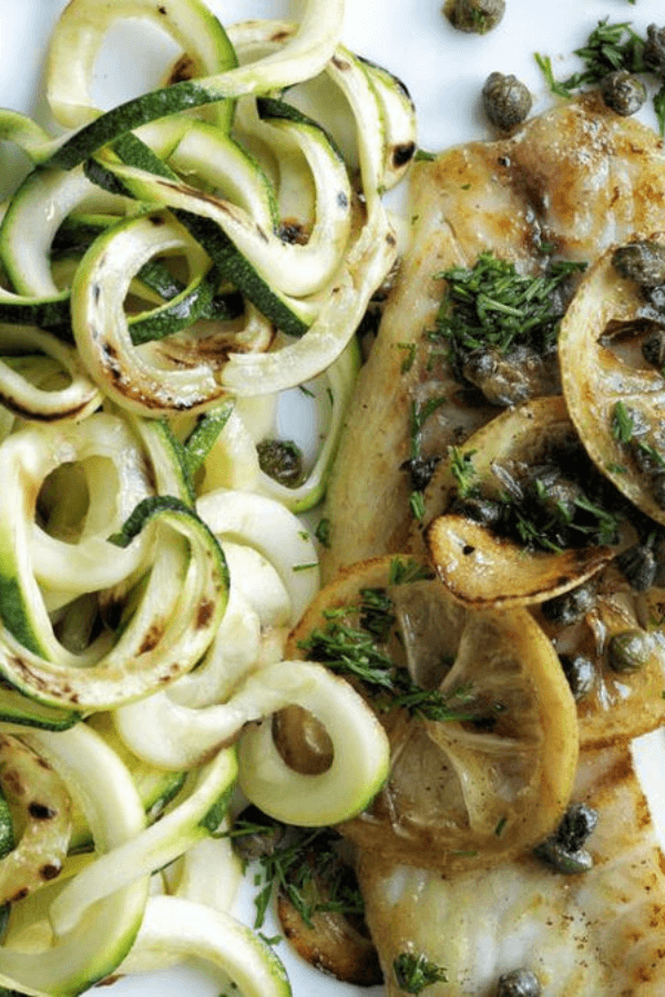 Seared Tilapia With Spiralized Zucchini